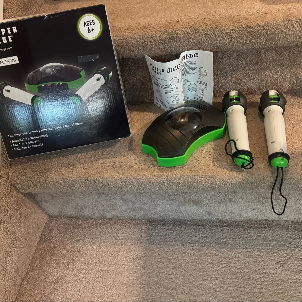 Sharper Image Green and Black Virtual Pong Set